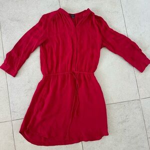 Aritzia Babaton 100% Silk Bennett Dress - Scarlet Red - XXS